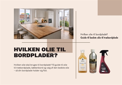 Hvilken salgs olie til bordplader?